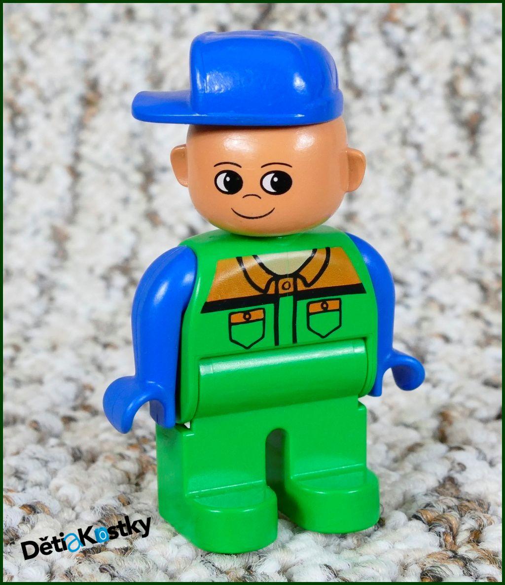 Lego® Duplo® Figurka Servisák Zelený - Modrý Otočný Kšilt