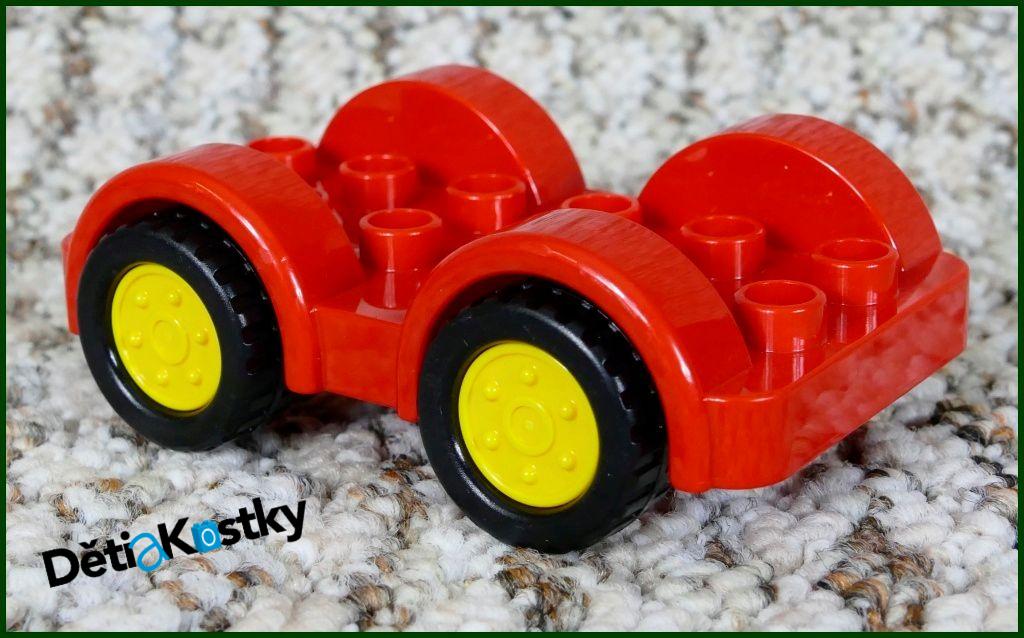 Lego® Duplo® Podvozek Autíčka 4x6 Červený - Žlutá Kola