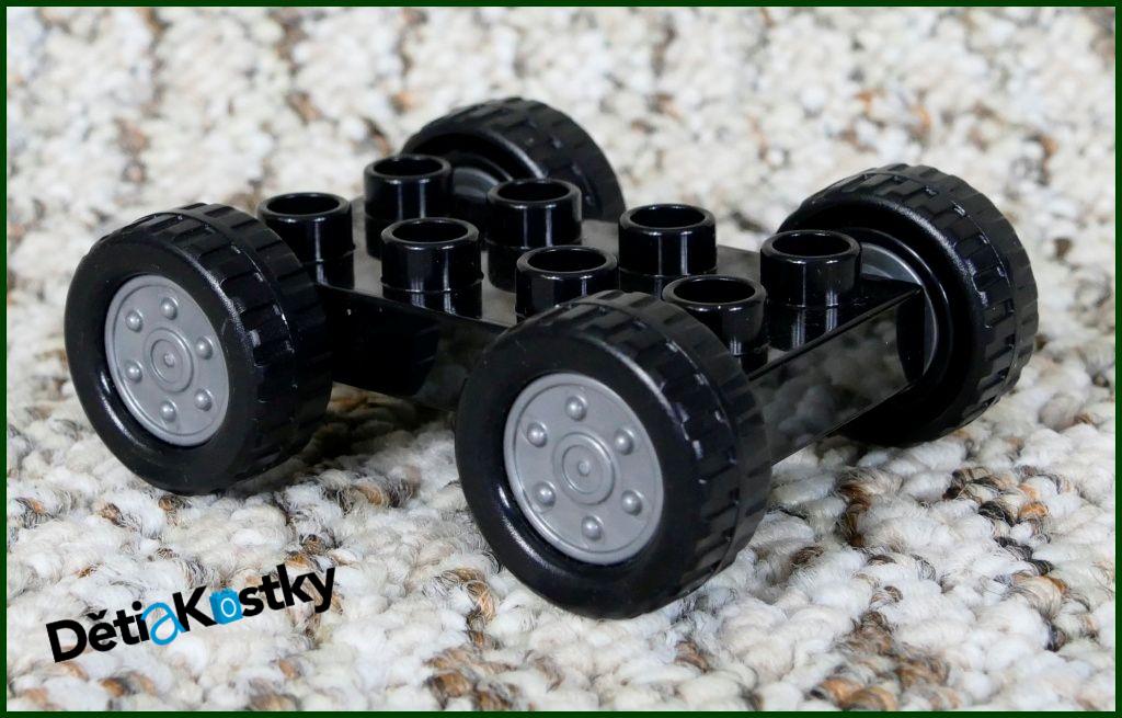 Lego® Duplo® Podvozek Autíčka 4x4 Černý - Šedá Kola