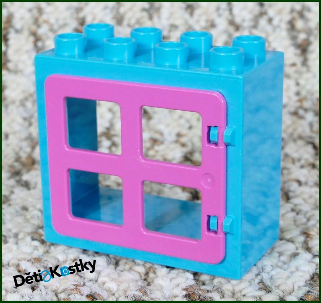 Lego® Duplo® Kostka s Oknem Tyrkysová - Růžové Okno