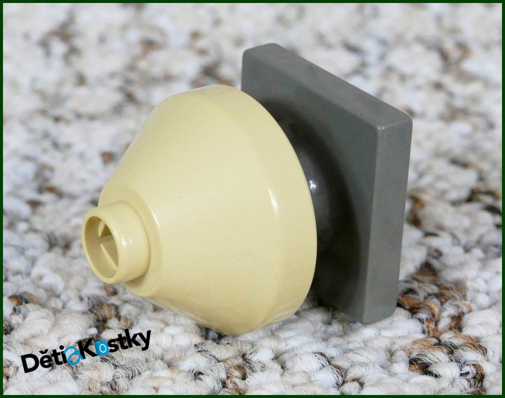 Lego® Duplo® Lampička Béžová Nízká - Šedý Podstavec