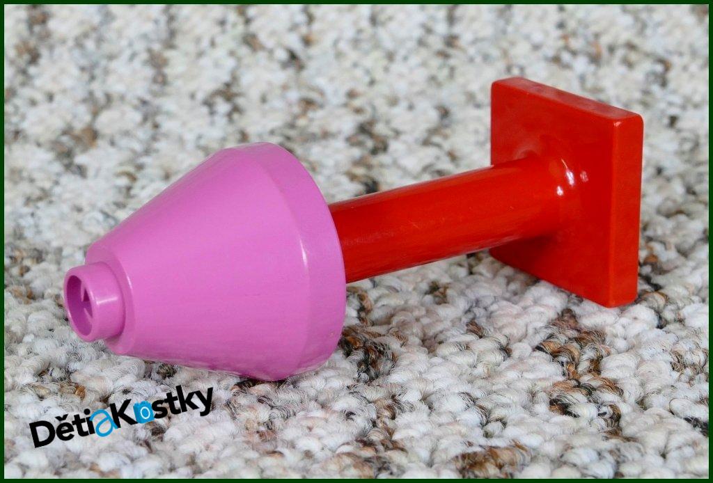 Lego® Duplo® Lampička Růžová Vysoká - Červený Podstavec Vysoký