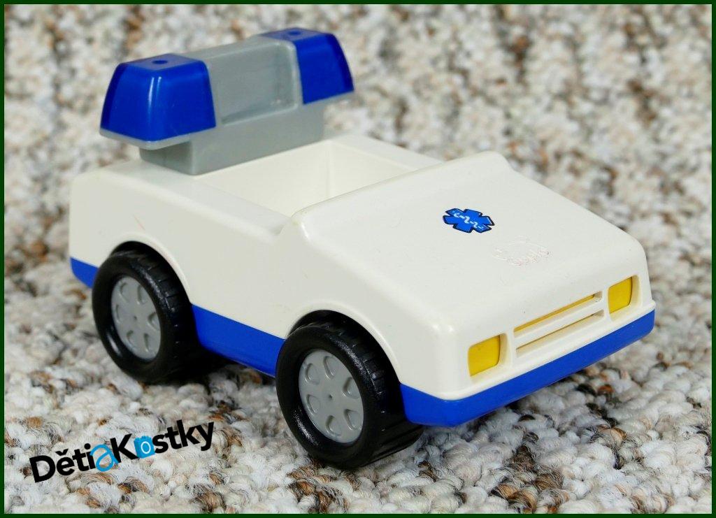 Lego® Duplo® Sanitní Autíčko Malé Bílé - Šedá Kola