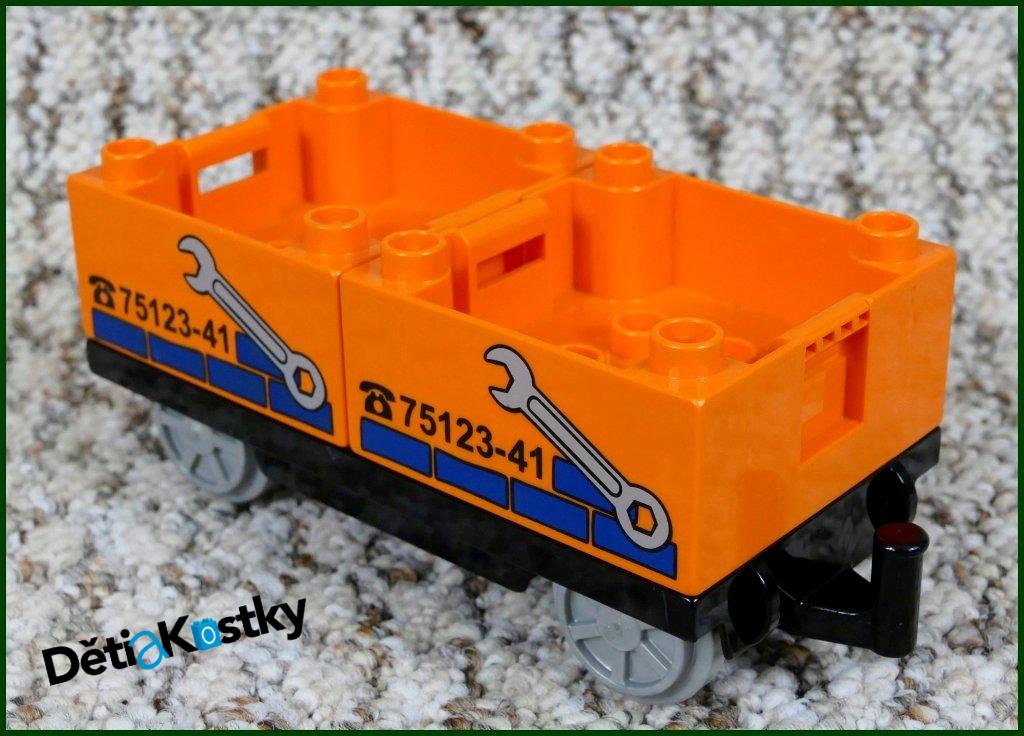 Lego® Duplo® Vagon - Nízké Korby - Oranžové Servis
