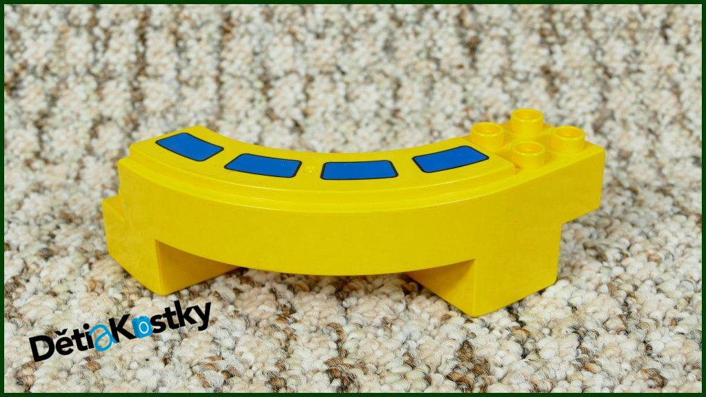 Lego® Duplo® Kostka Zatáčka 90° Žlutá s Potiskem