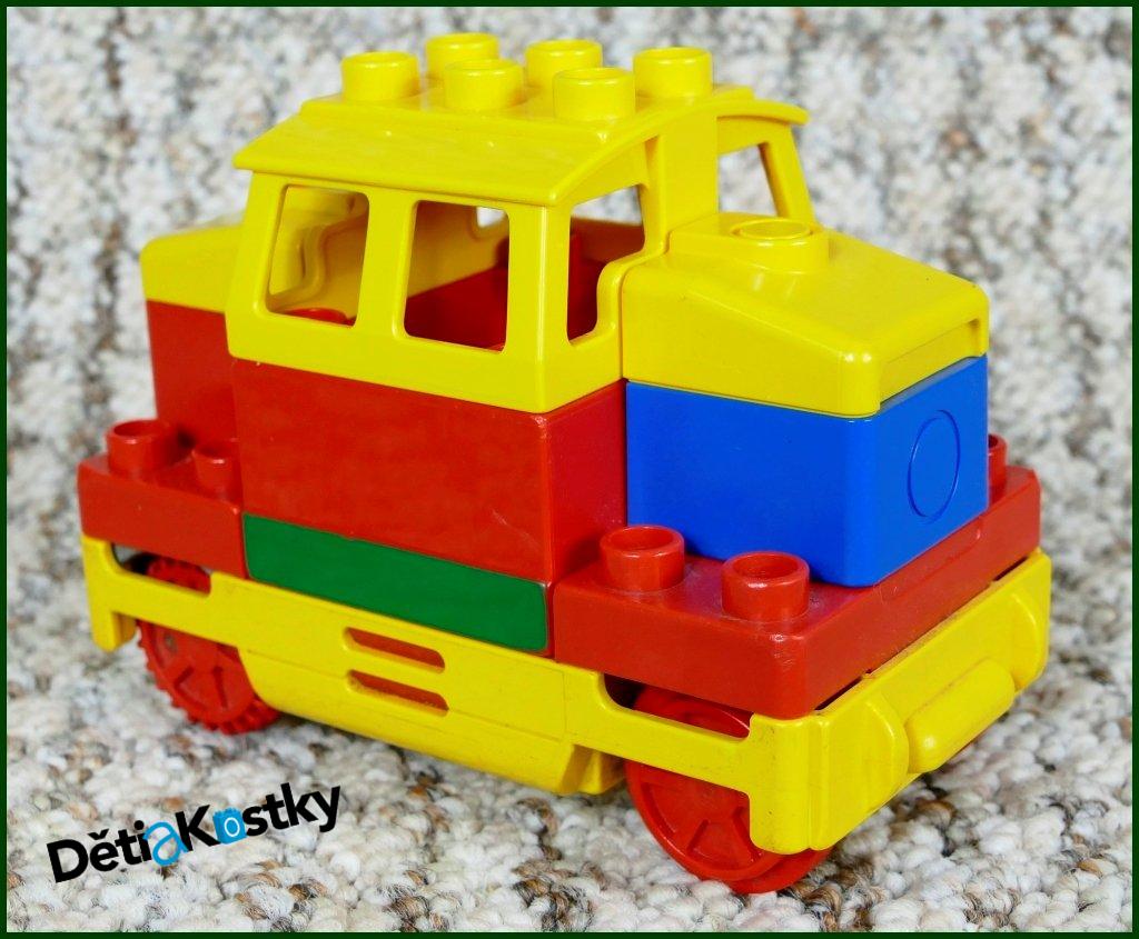 Lego® Duplo® Mašinka se Spodními Tlačítky - Červená/Modrá