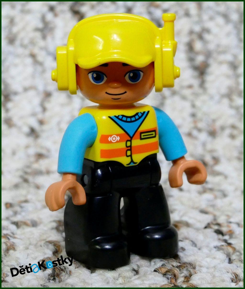 Lego® Duplo® Figurka Pilot Vrtulníku - Žlutá Helma
