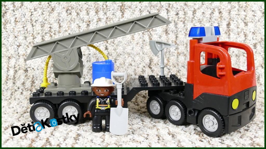 Lego® Duplo® Hasičské Auto s Návěsem, Žebříkem a Majáčkem