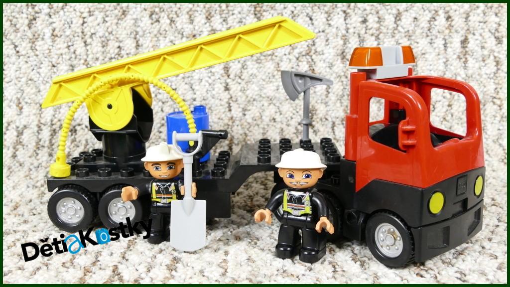 Lego® Duplo® Hasičské Auto s Návěsem, Žebříkem a Majáčkem