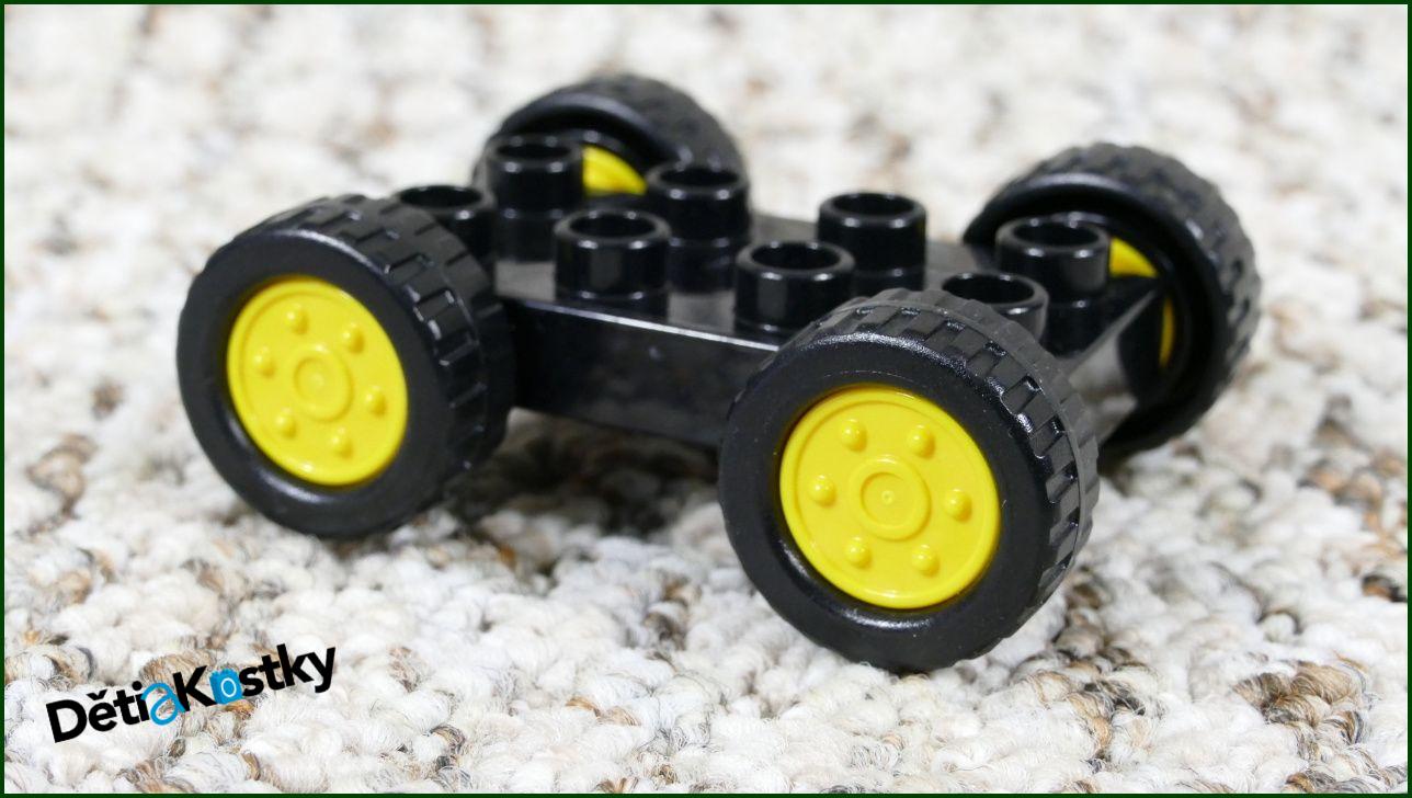 Lego® Duplo® Podvozek Autíčka 4x4 Černý - Žlutá Kola