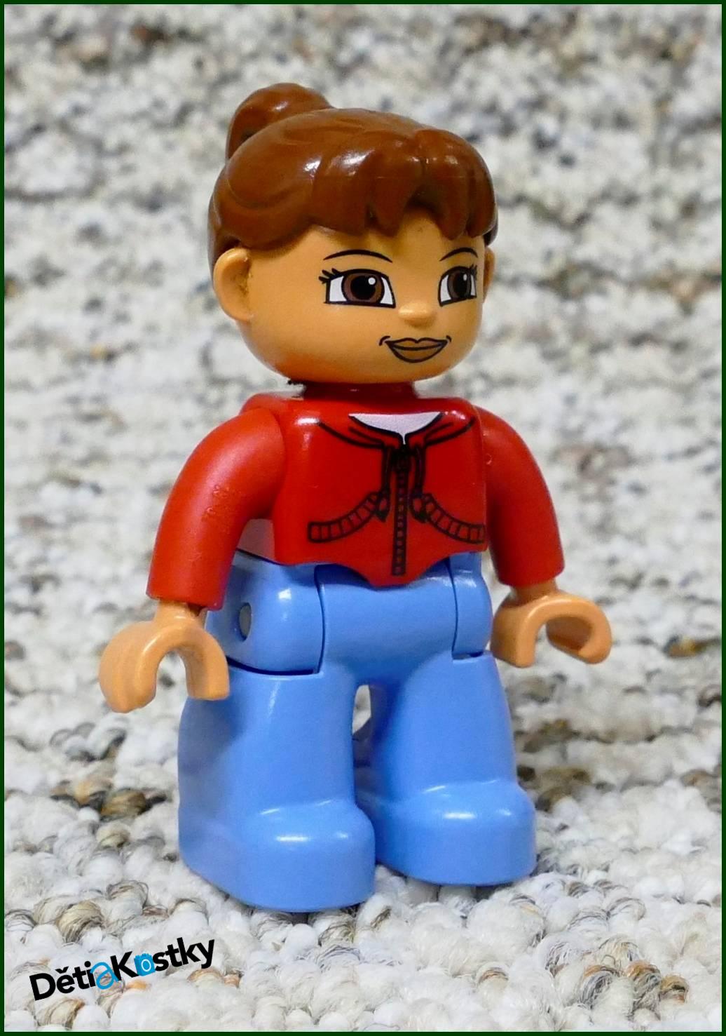 Lego® Duplo® Figurka Paní v Červeném s Culíkem