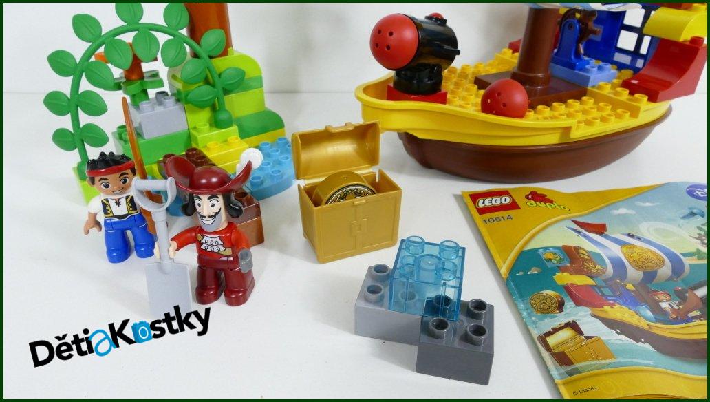 Lego® Duplo® 10514 - Jakeova Pirátská Loď Bucky bez Krabice a Návodu (2 Náboje)