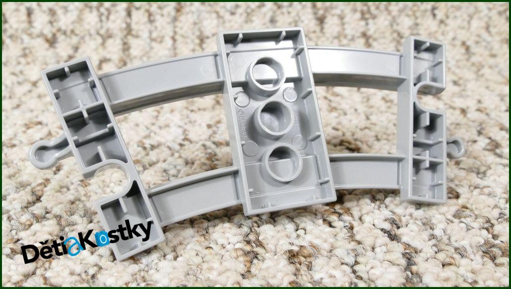 Lego® Duplo® Kolej / Koleje Zatáčka (Novější Světle Šedá)