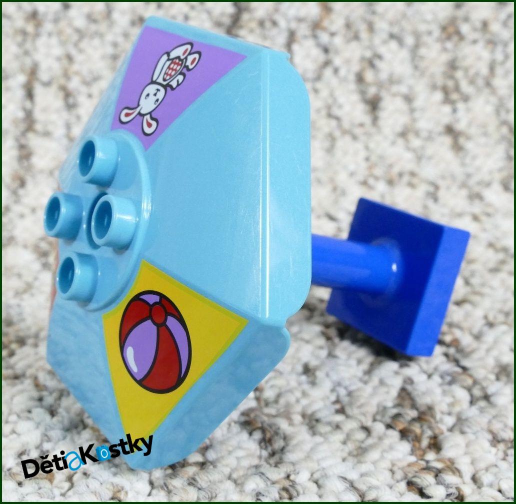 Lego® Duplo® Slunečník Velký Tyrkysový s Obrázky - Modrý Podstavec