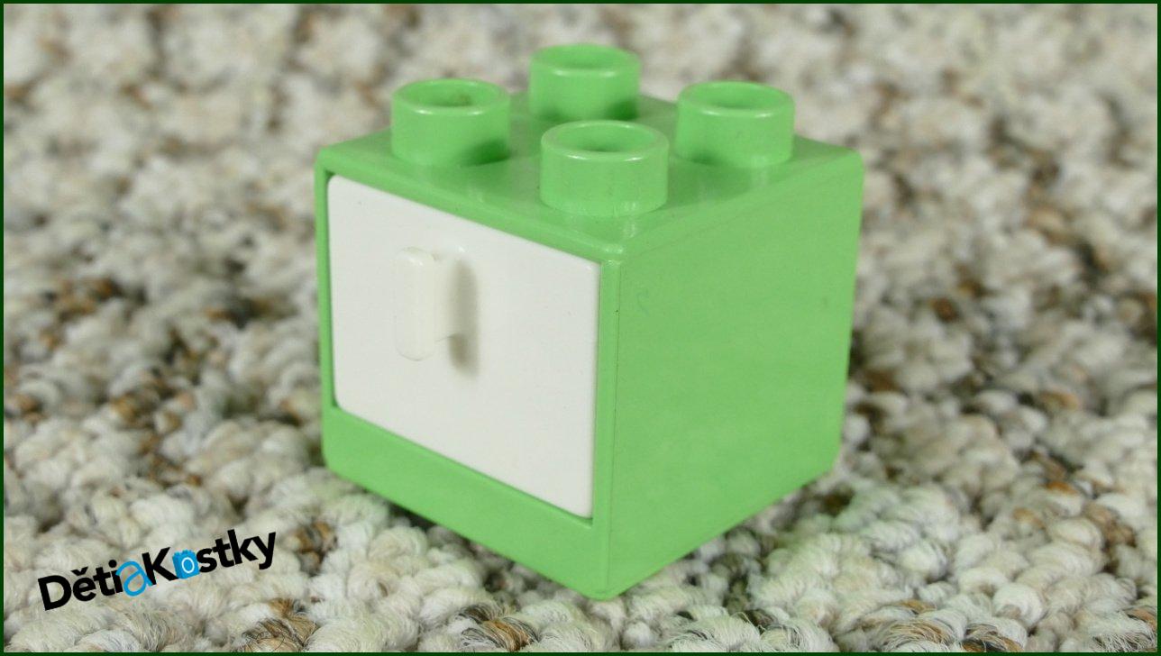 Lego® Duplo® Skříňka Malá Světlounce Zelená/Bílý Šuplík