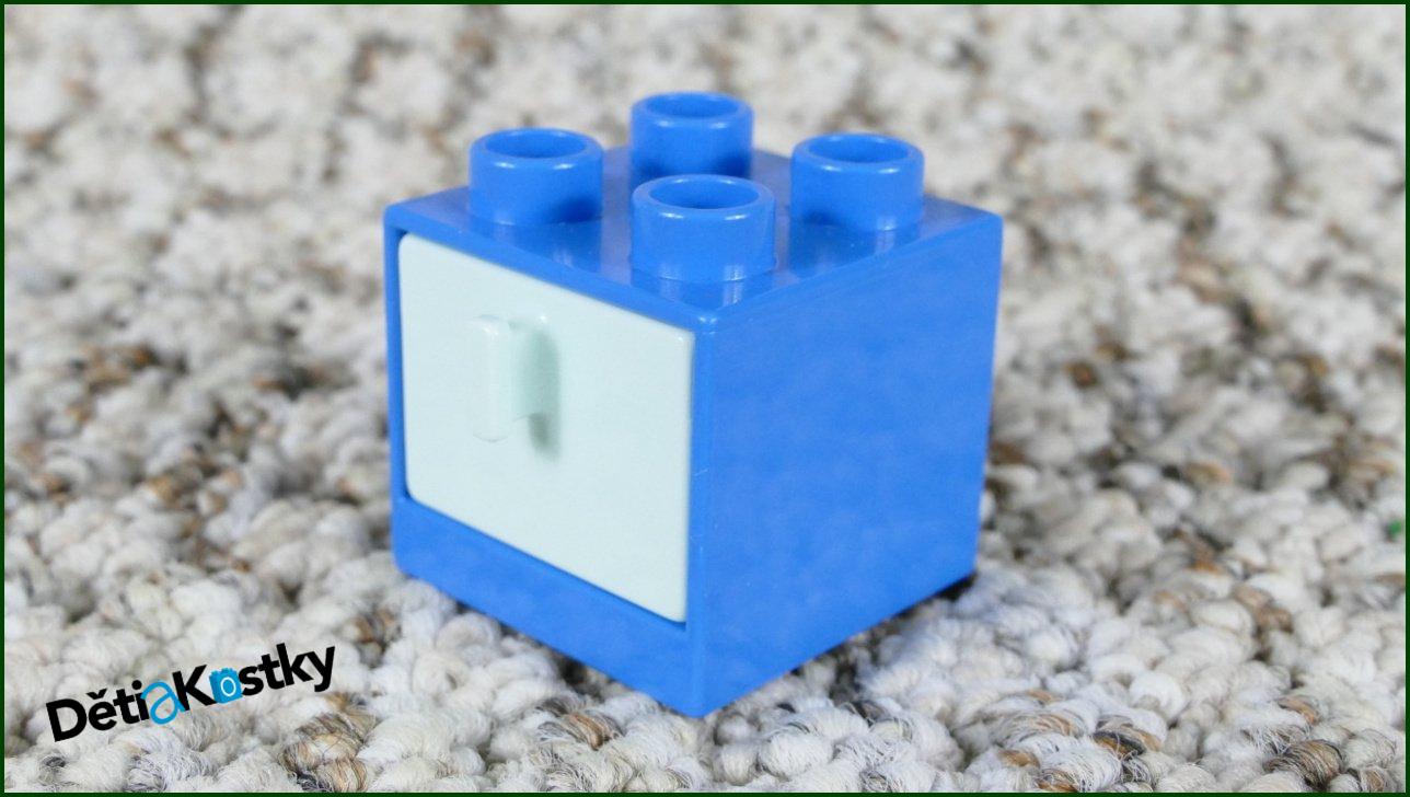 Lego® Duplo® Skříňka Malá Azurová/Světlounce Zelený Šuplík