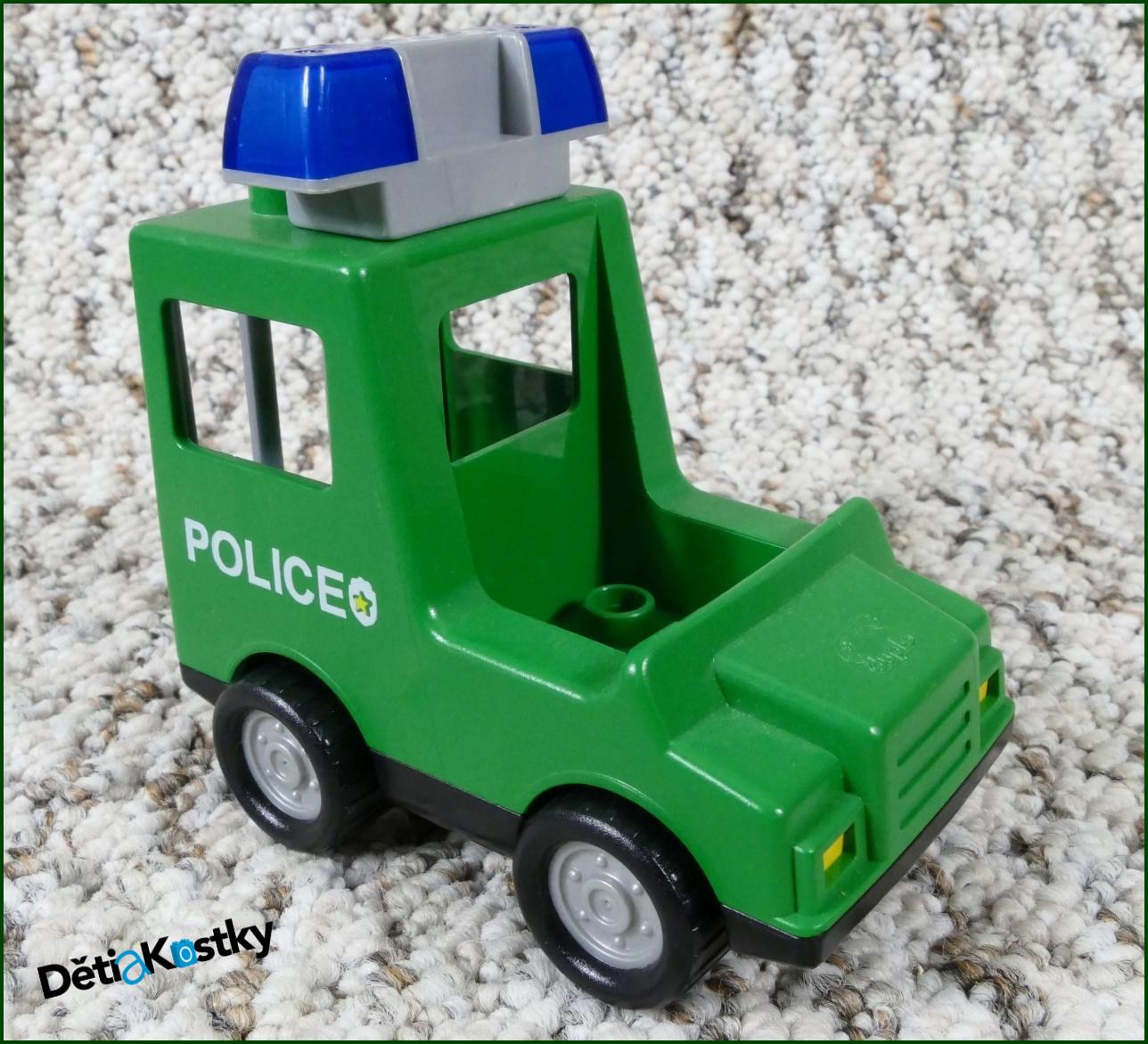 Lego® Duplo® Policejní Dodávka Zelená se Šedým Majáčkem