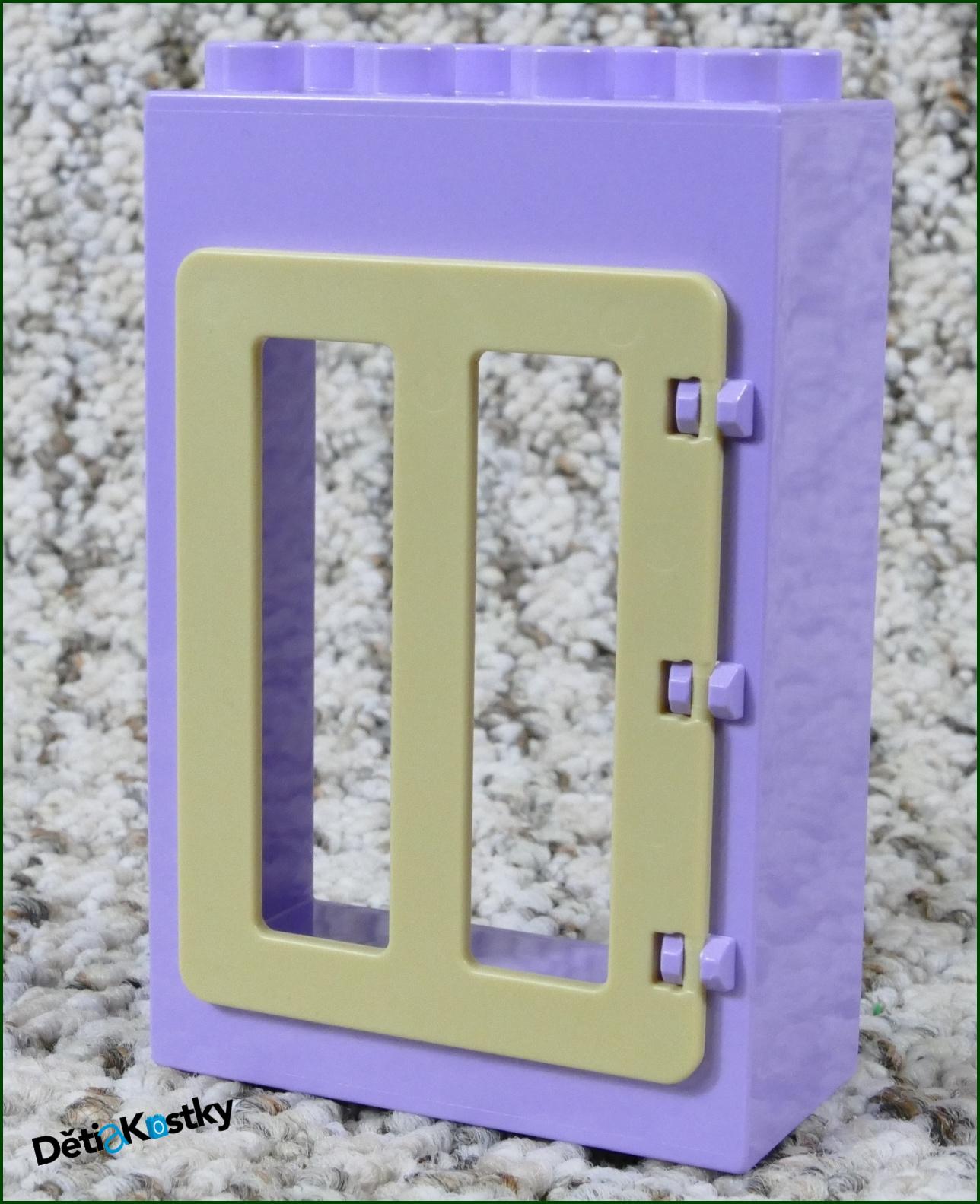 Lego® Duplo® Kostka s Dveřmi Fialková Vysoká - Béžové Dveře