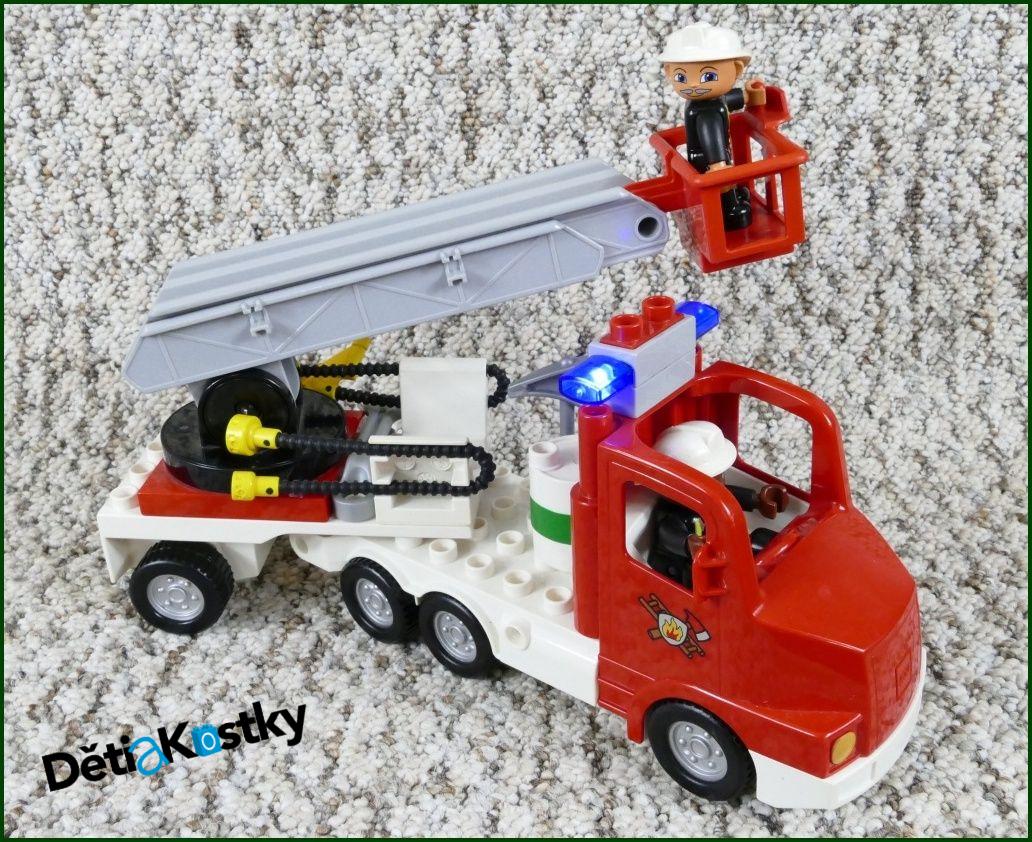 Lego® Duplo® Hasičské Auto Červený Tahač/Bílý Návěs