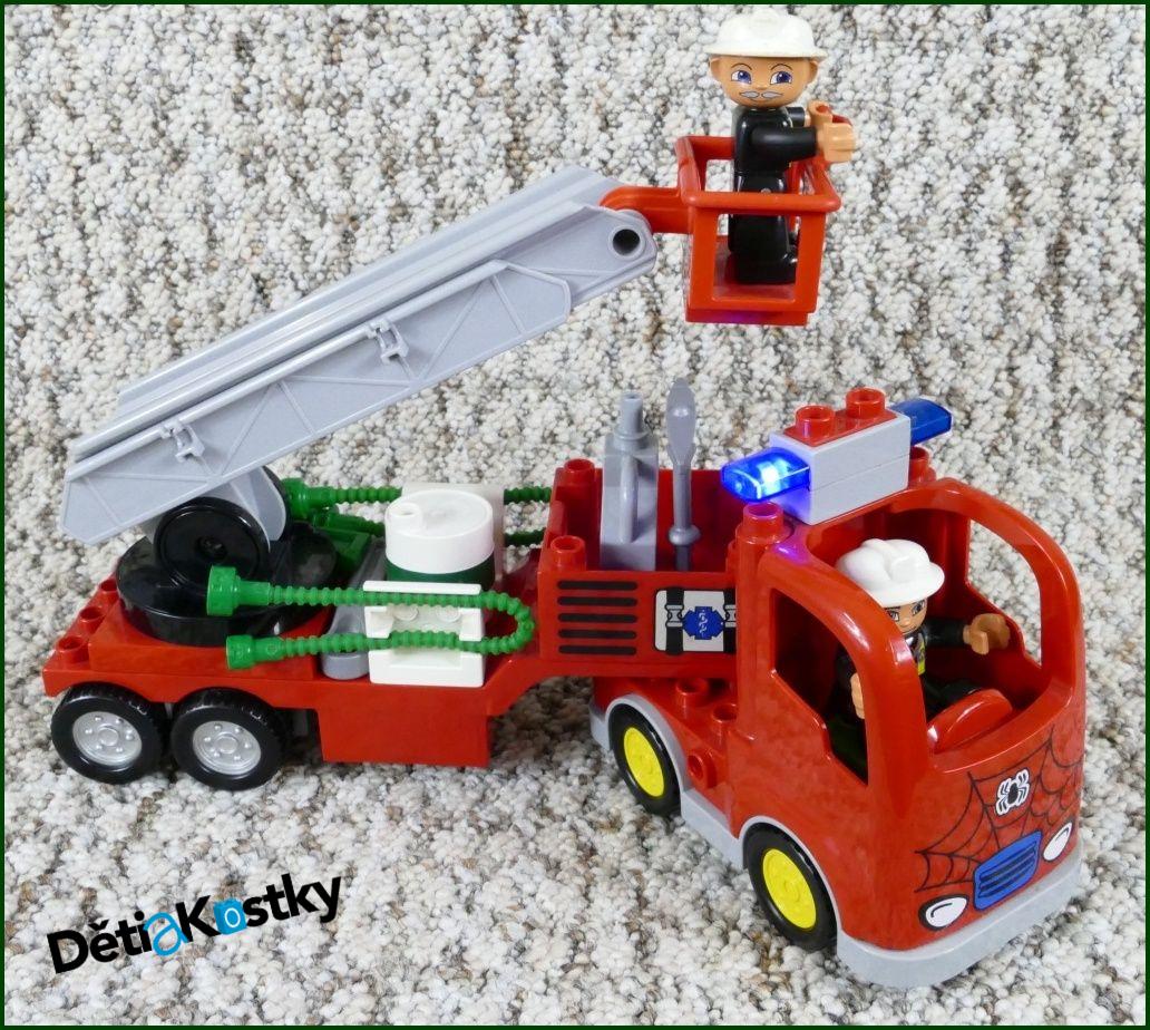 Lego® Duplo® Hasičské Auto Červený Tahač/Červený Návěs