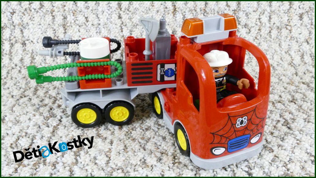 Lego® Duplo® Hasičské Auto s Návěsem a Majáčkem