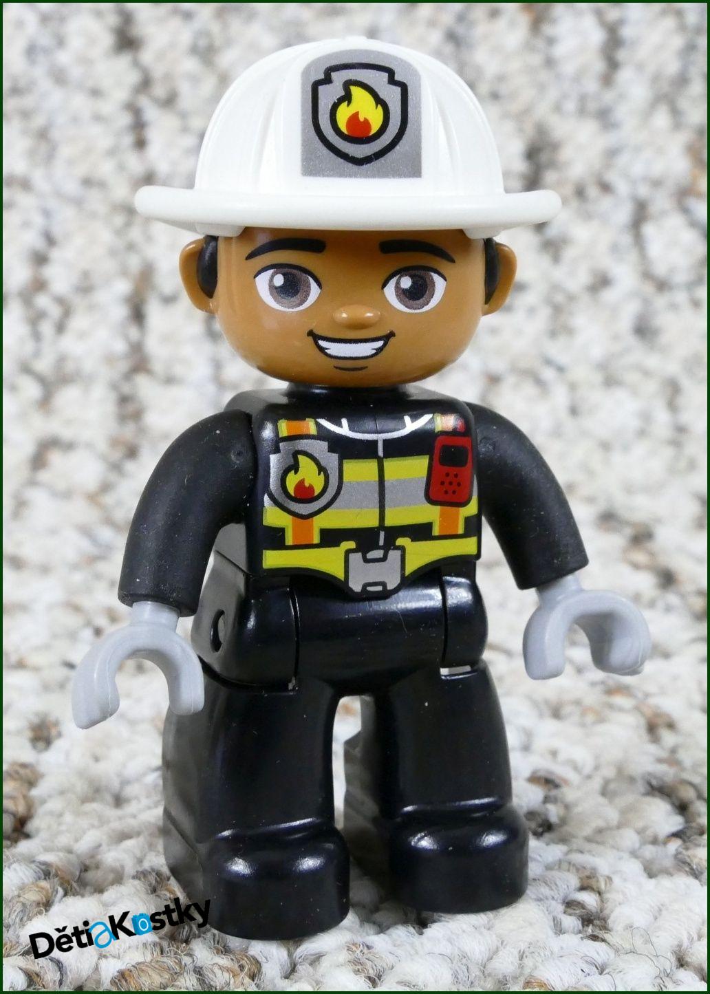Lego® Duplo® Figurka Hasič s Přilbou - Šedé Ruce
