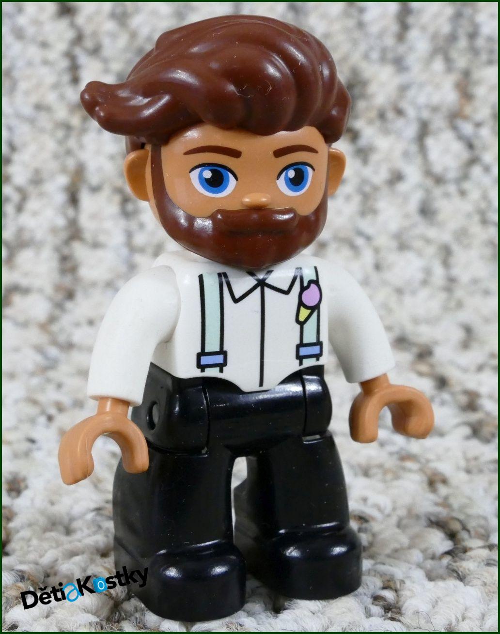 Lego® Duplo® Figurka Pán s Hnědými Vlasy a Černými Kalhotami