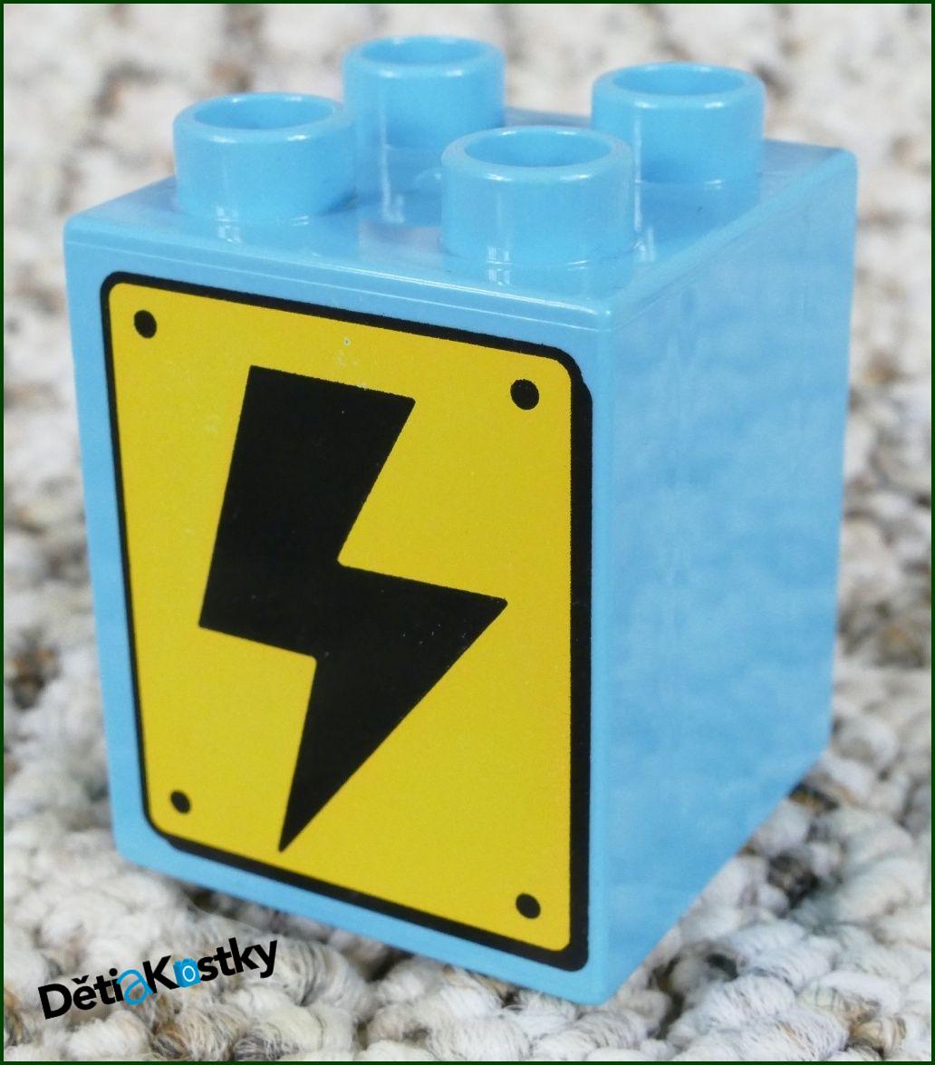 Lego® Duplo® Kostka 2x2x2 Tyrkysová Blesk