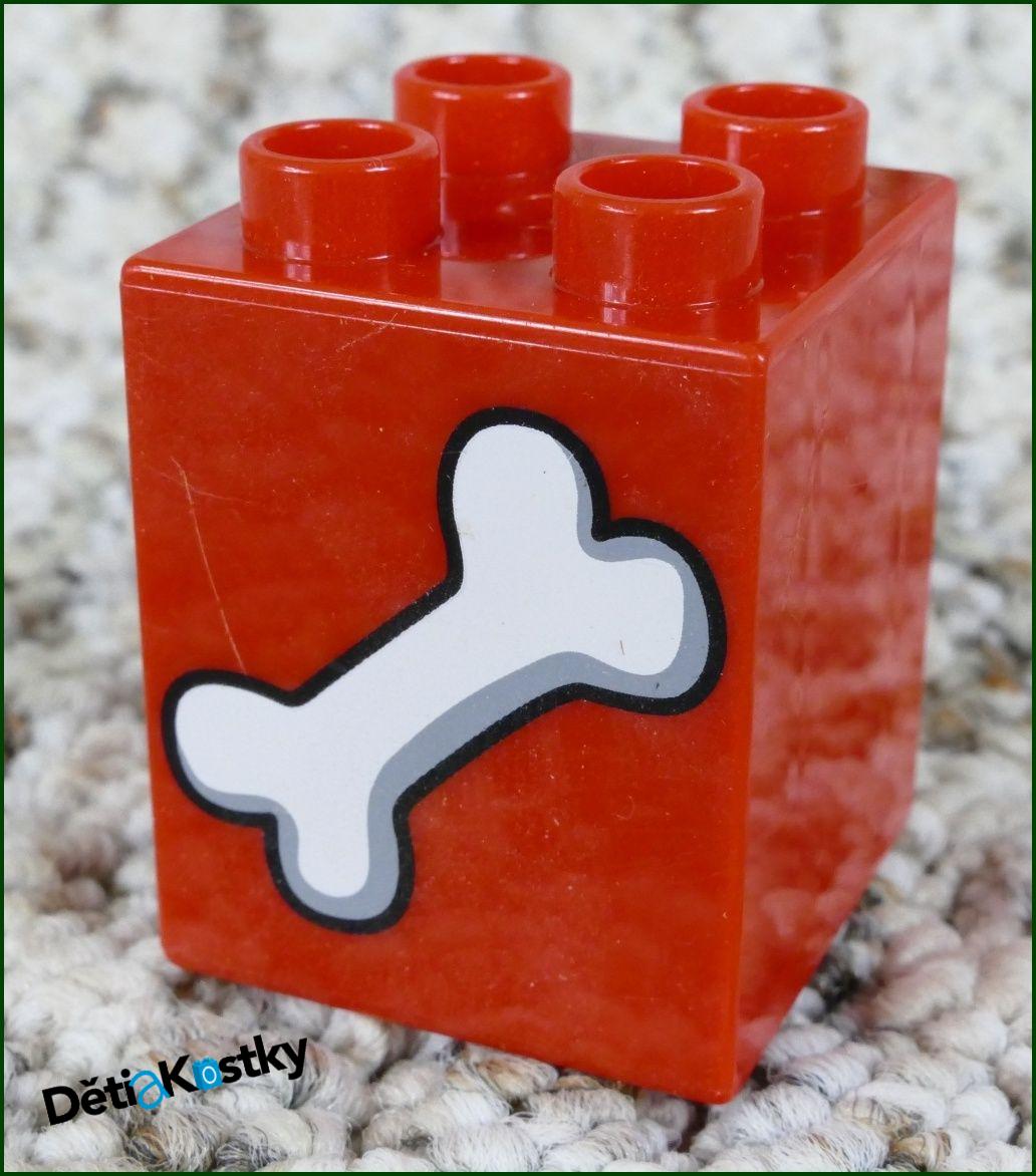 Lego® Duplo® Kostka 2x2x2 Červená Kost
