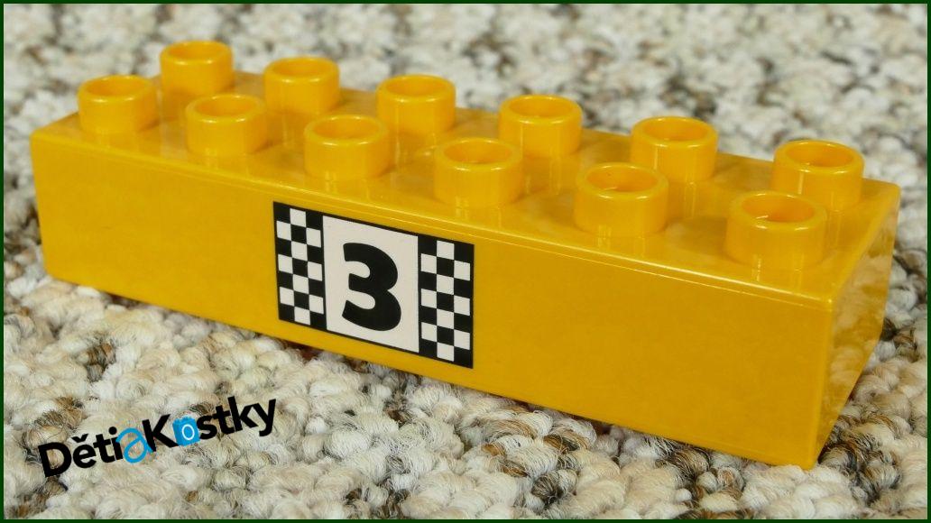 Lego® Duplo® Kostka 2x6 Oranžová Stupeň Vítěžů - 3