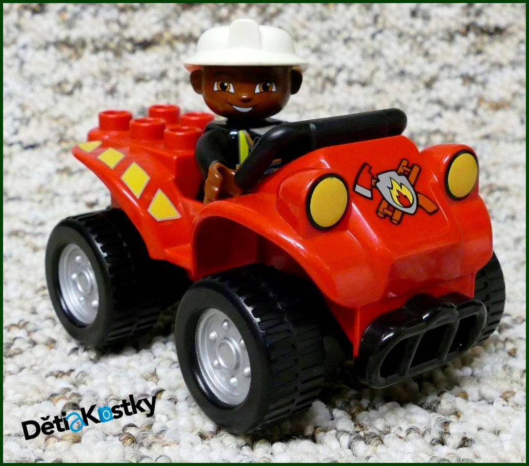 Lego® Duplo® Čtyřkolka s Černouškem Hasičem