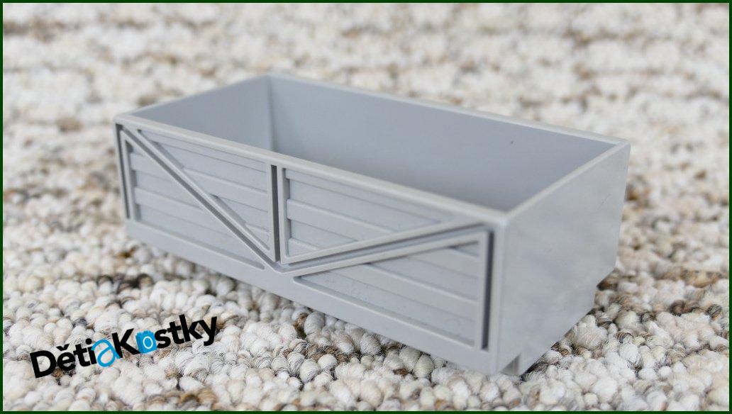 Lego® Duplo® Korba k Vagónům nebo Podvozkům Šedá s Obličejem 4x6
