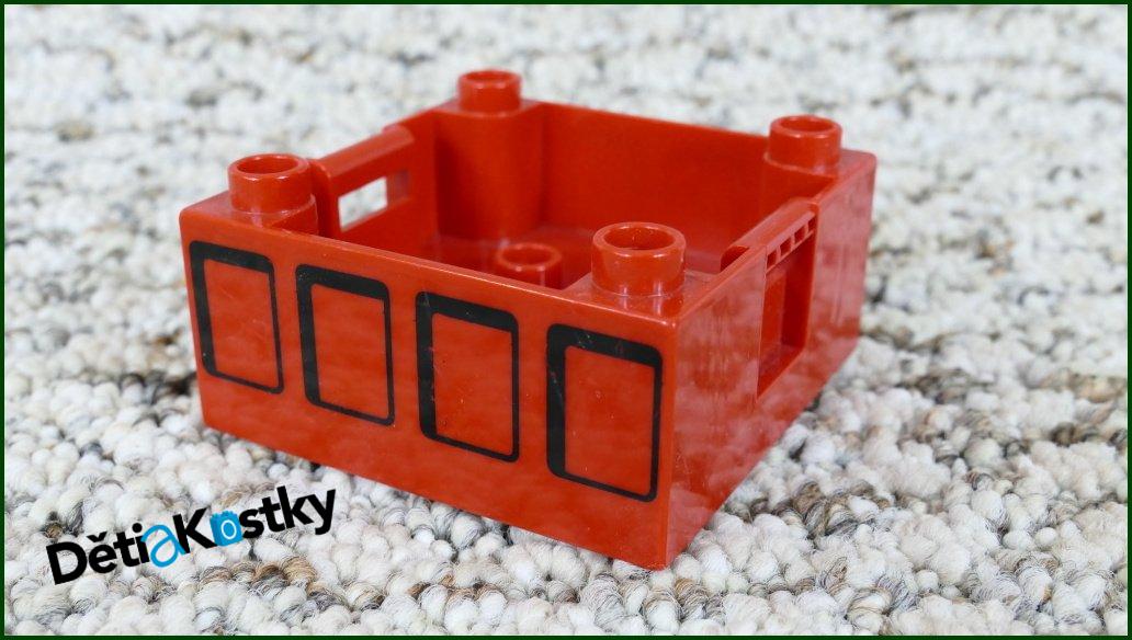 Lego® Duplo® Korba Červená 4x4 Černý Potisk Krabice