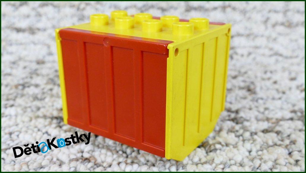 Lego® Duplo® Kontejner Žlutý 4x4 Boční Červená Dvířka