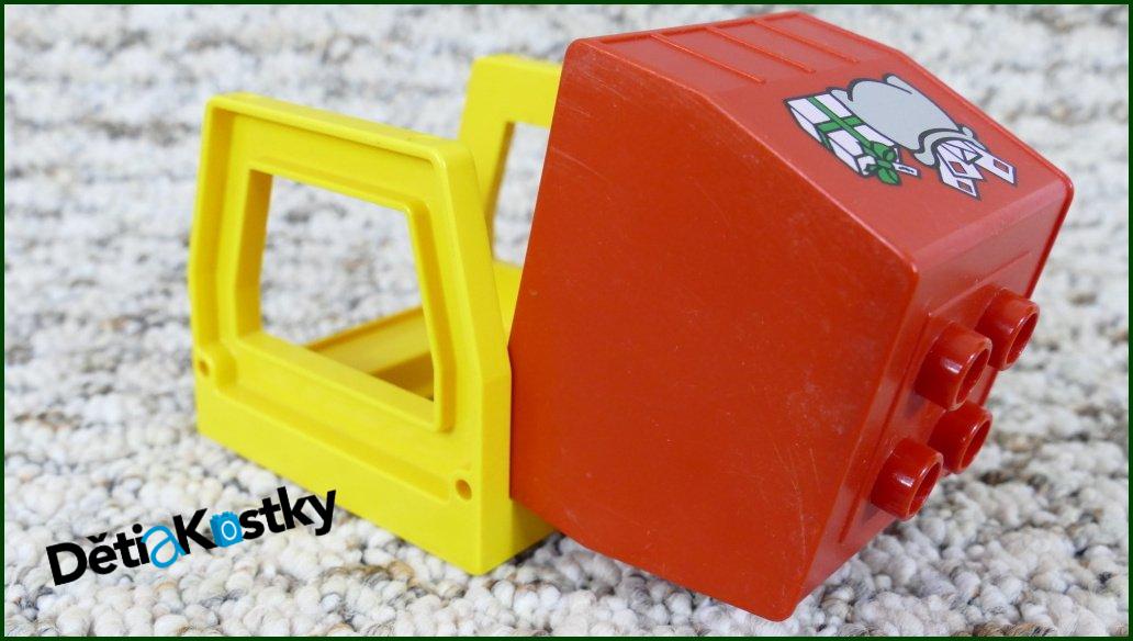 Lego® Duplo® Kontejner Vyklápěcí Červený Pošta 4x4 Žlutý Rám