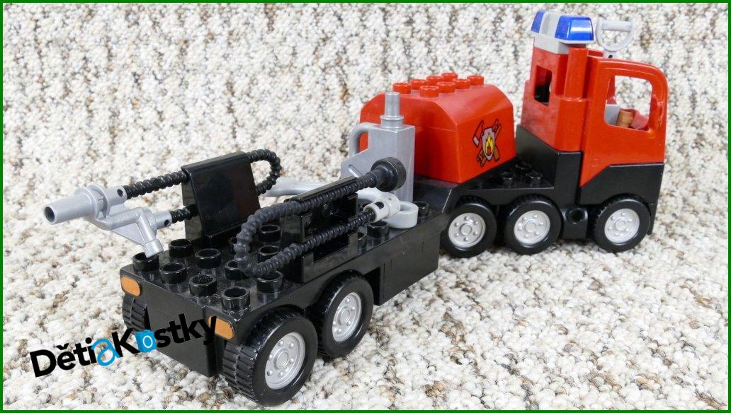 Lego® Duplo® Hasičské Auto s Návěsem a Majáčkem