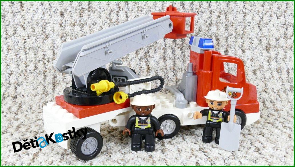 Lego® Duplo® Hasičské Auto s Návěsem, Žebříkem a Majáčkem