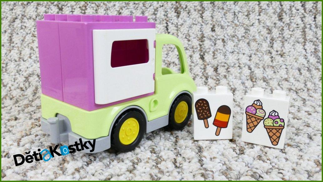 Lego® Duplo® Dodávka - Zmrzlina/Bílá Dvířka s Kostičkami