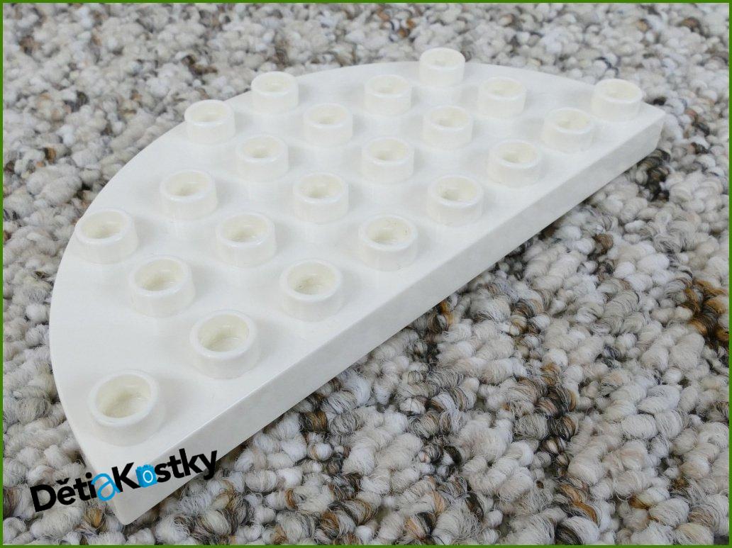 Lego® Duplo® Podložka/Destička 4x8 Půlkulatá Bílá