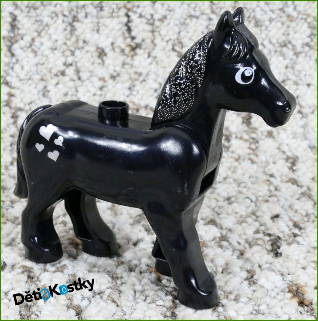 Lego® Duplo® Černý Kůň se Srdíčky - Starší Typ