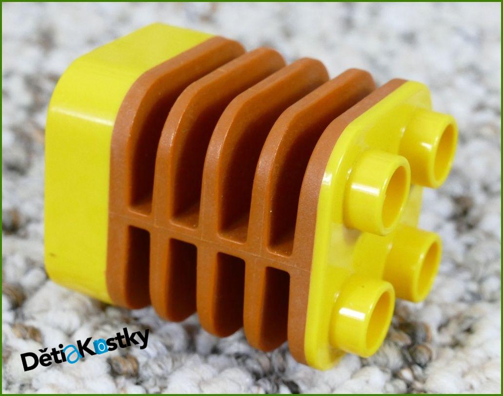 Lego® Duplo® Kostka 2x2x2 Žlutá - Hnědá Ohebná Část