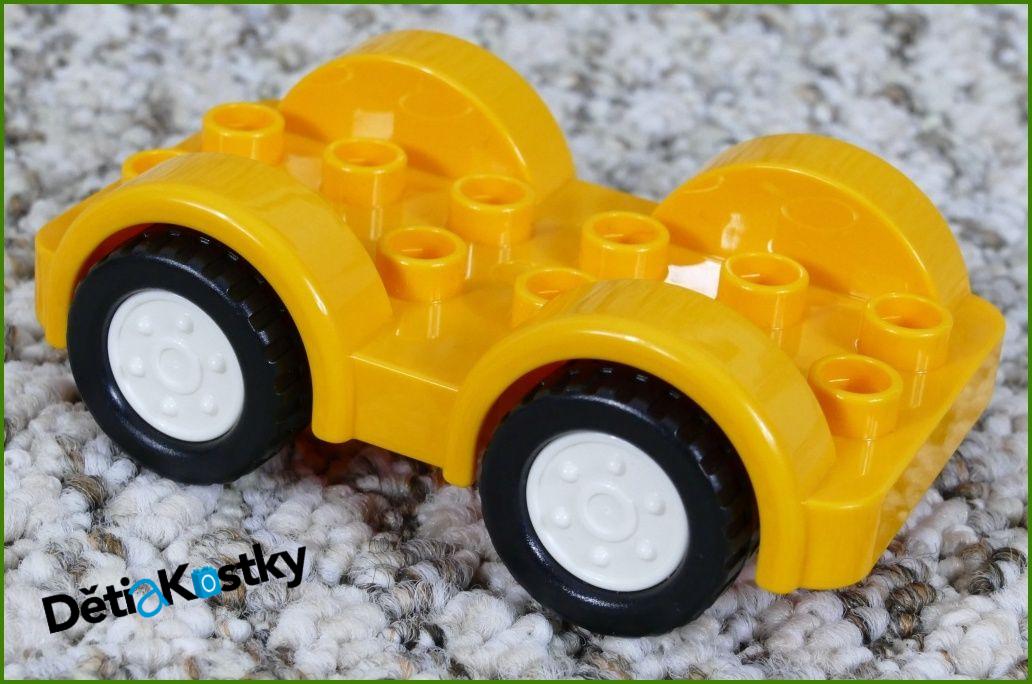 Lego® Duplo® Podvozek Autíčka 4x6 Oranžový - Bílá Kola