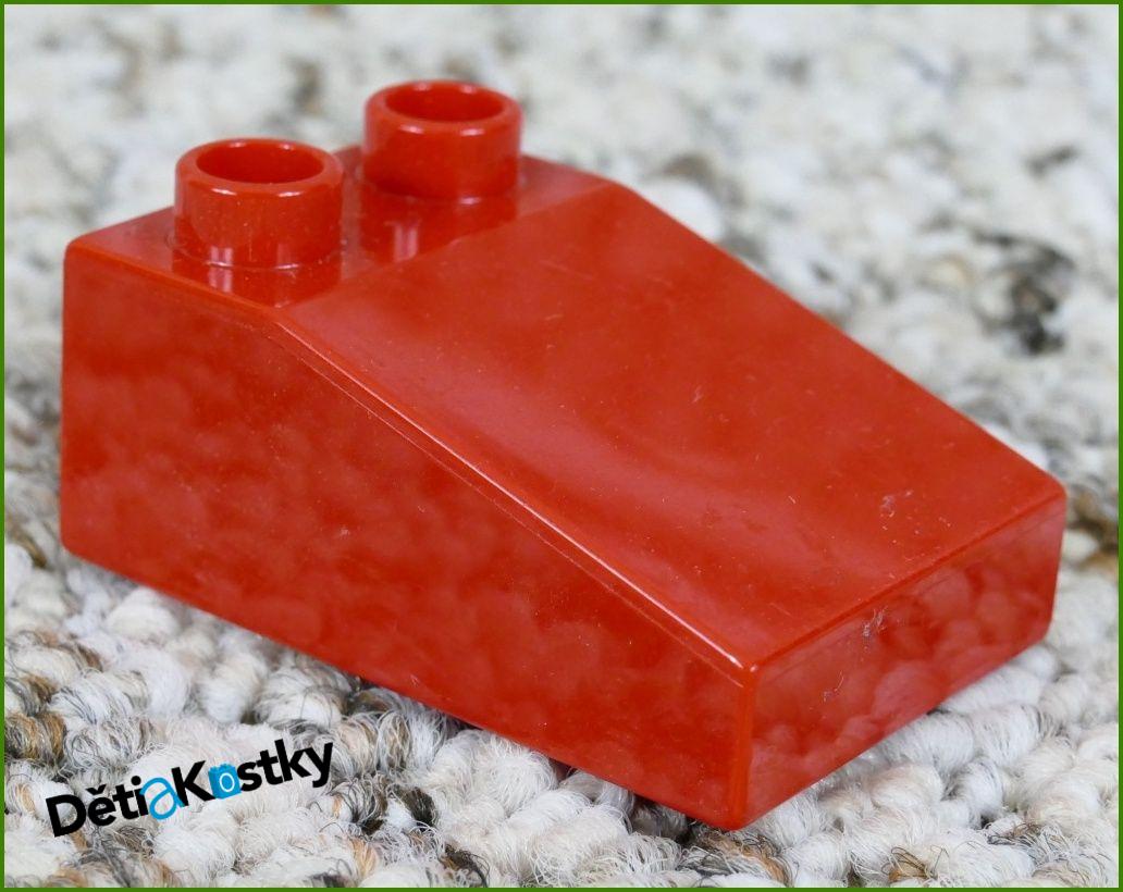 Lego® Duplo® Kostka 2x3 Zkosená Nízká Stříška Červená