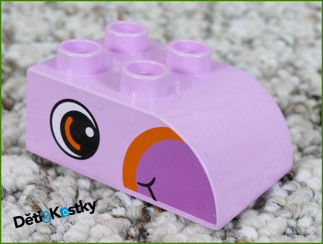 Lego® Duplo® Kostka 2x3 Zaoblená Růžová - Oko Ptáčka
