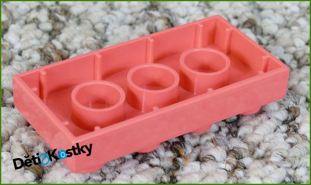 Lego® Duplo® Podložka/Destička 2x4 Fosforově Růžová