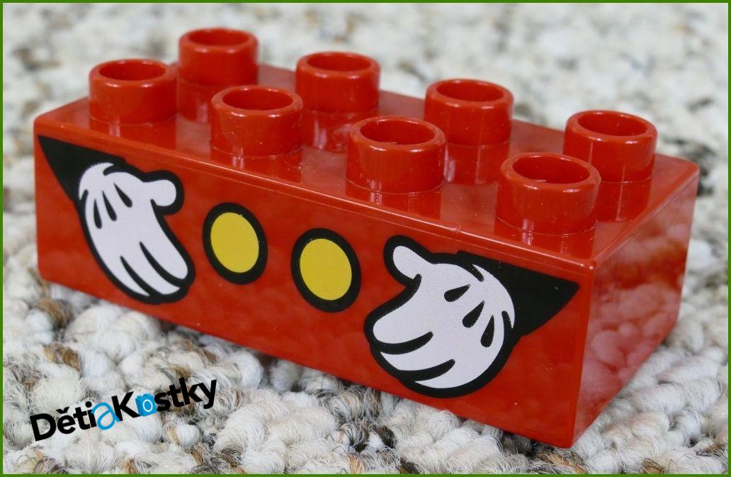 Lego® Duplo® Kostka 2x4 Červená Ruce Mickey Mouse