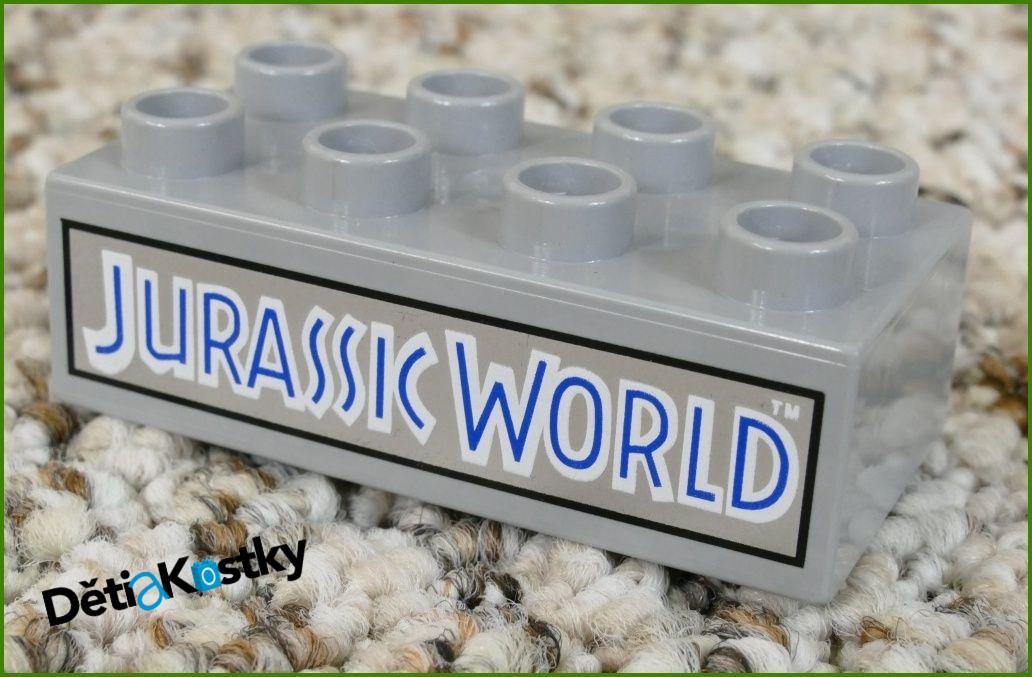 Lego® Duplo® Kostka 2x4 Světle Šedá Jurassic World