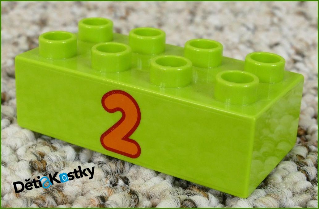 Lego® Duplo® Kostka 2x4 Limetka - Oranžová Dvojka