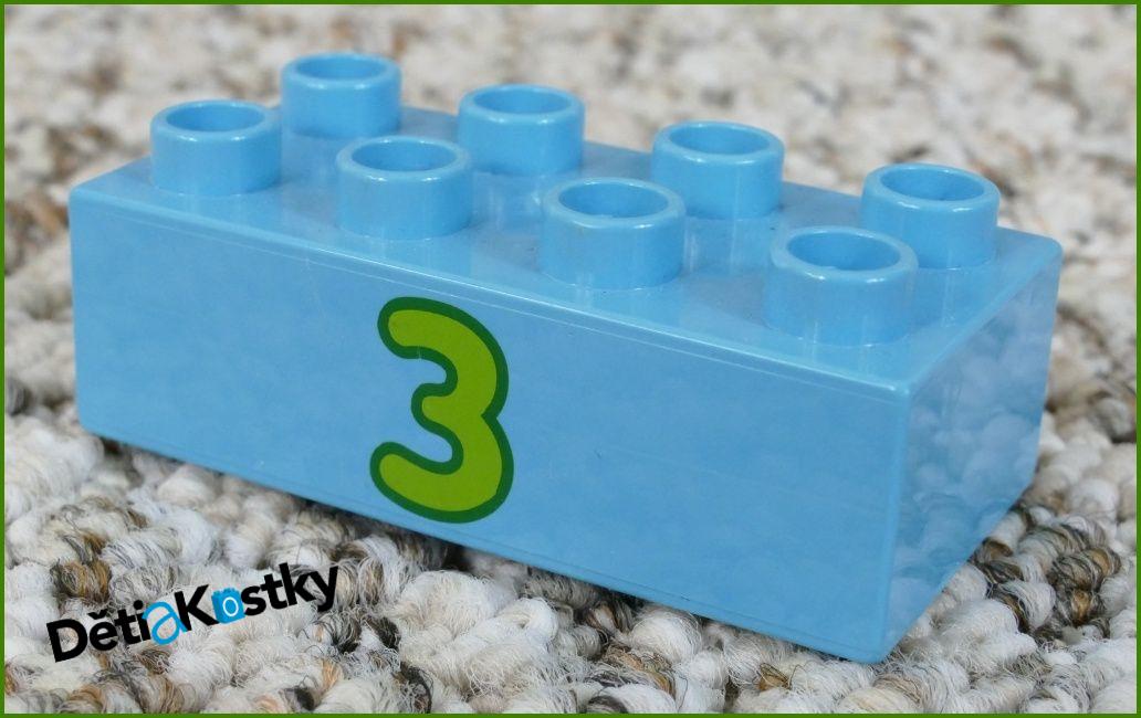 Lego® Duplo® Kostka 2x4 Tyrkysová - Zelená Trojka