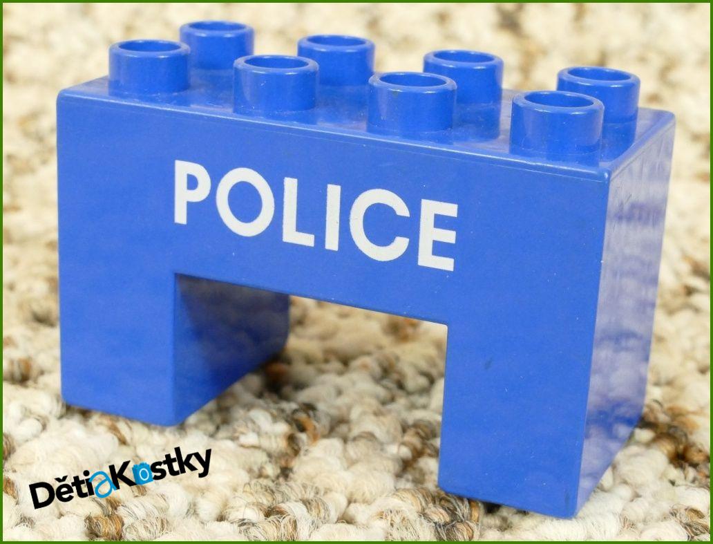 Lego® Duplo® Kostka Podstavec Mostu 2x4 Modrý - Policie